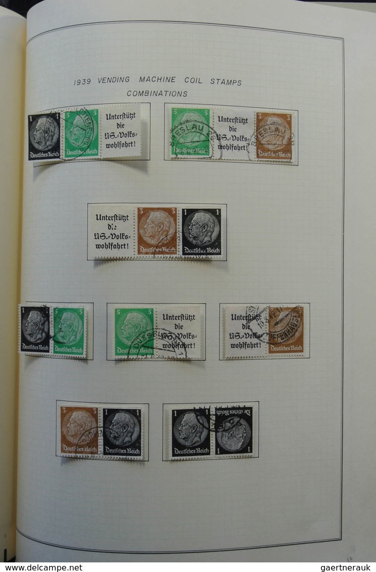 Deutsches Reich - Zusammendrucke: 1933-1942: Very well filled, used collection combinations of Germa