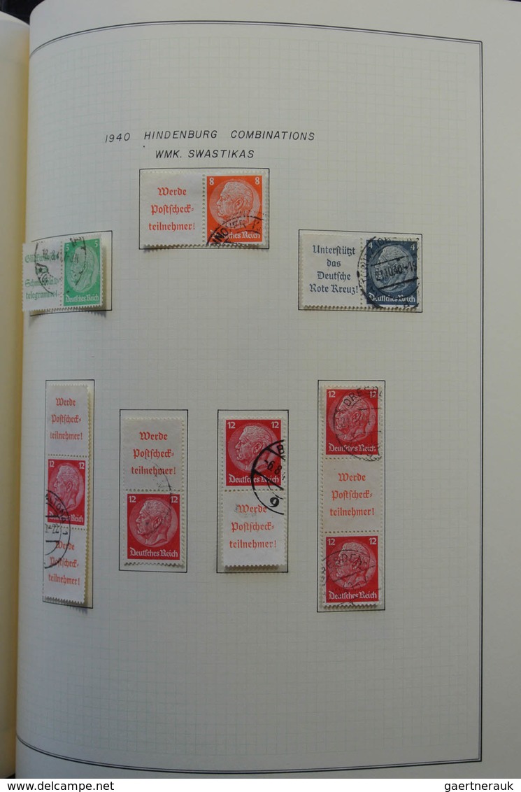 Deutsches Reich - Zusammendrucke: 1933-1942: Very well filled, used collection combinations of Germa