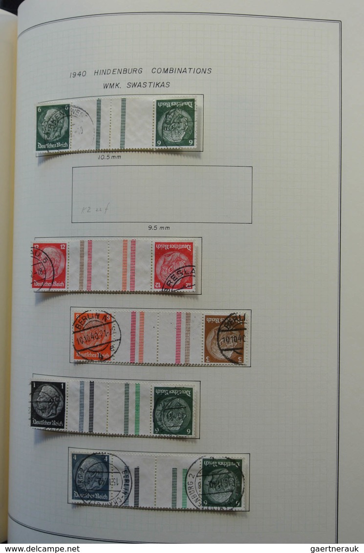 Deutsches Reich - Zusammendrucke: 1933-1942: Very well filled, used collection combinations of Germa