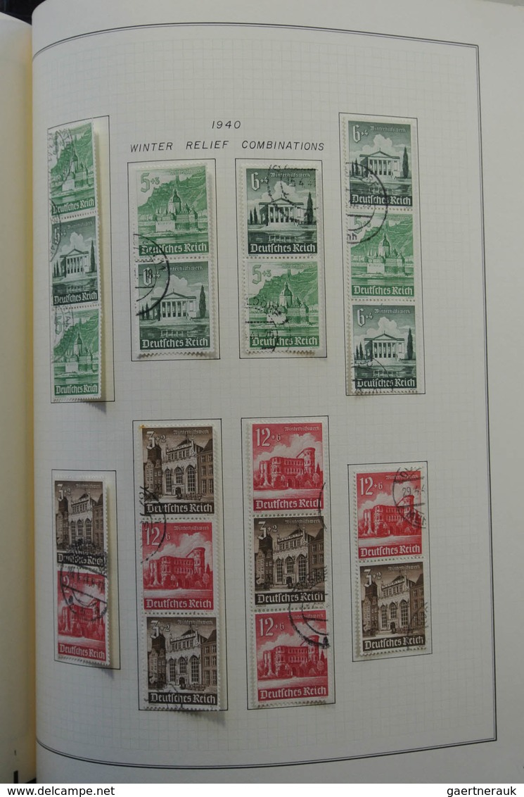 Deutsches Reich - Zusammendrucke: 1933-1942: Very well filled, used collection combinations of Germa