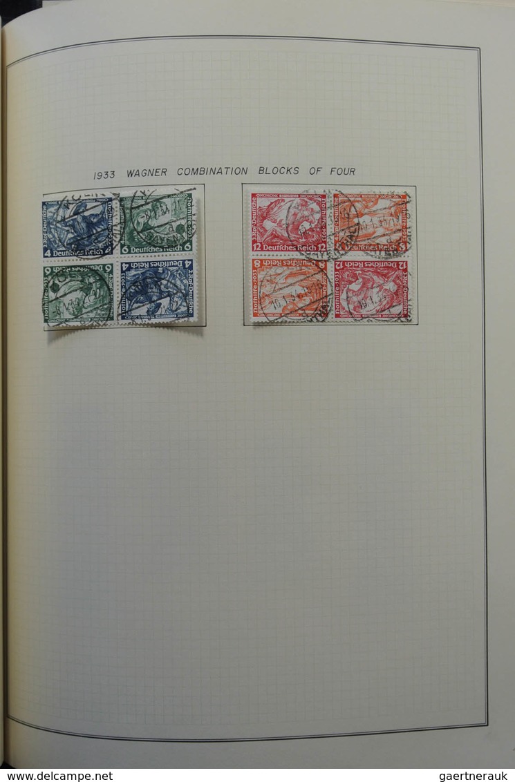 Deutsches Reich - Zusammendrucke: 1933-1942: Very well filled, used collection combinations of Germa