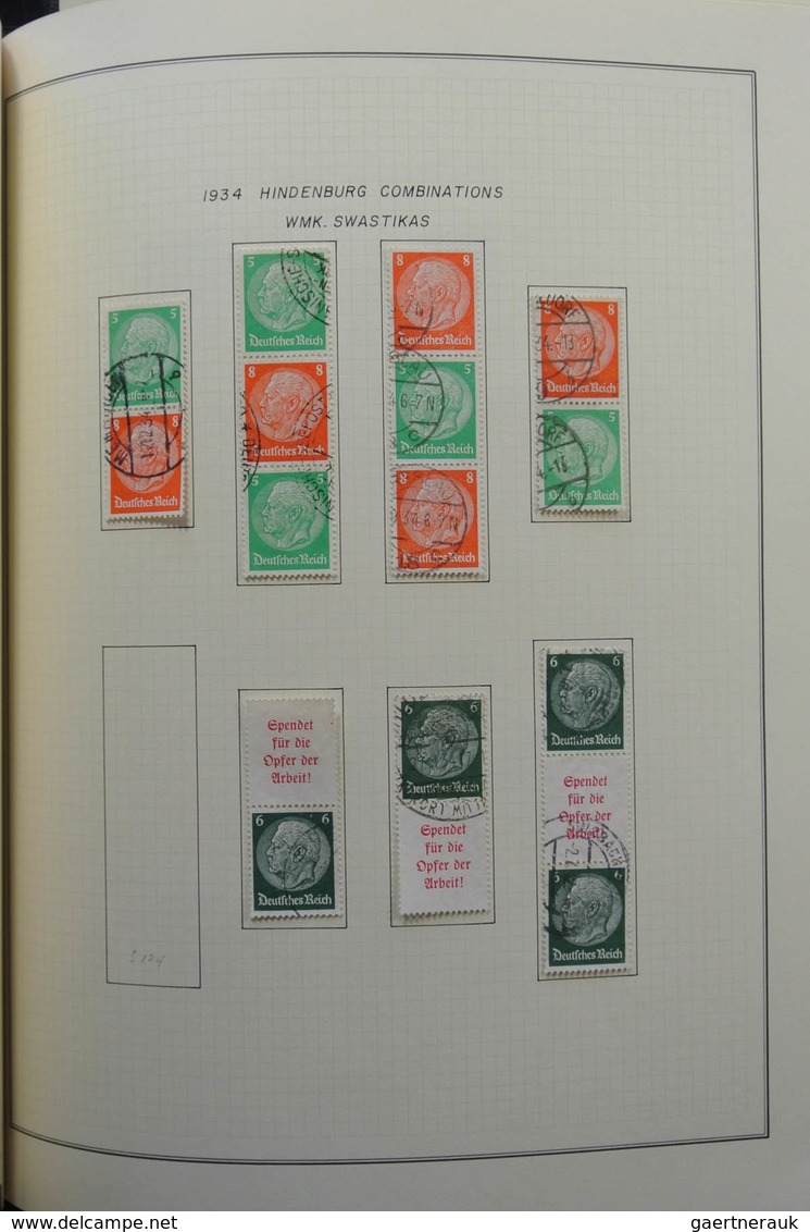 Deutsches Reich - Zusammendrucke: 1933-1942: Very well filled, used collection combinations of Germa