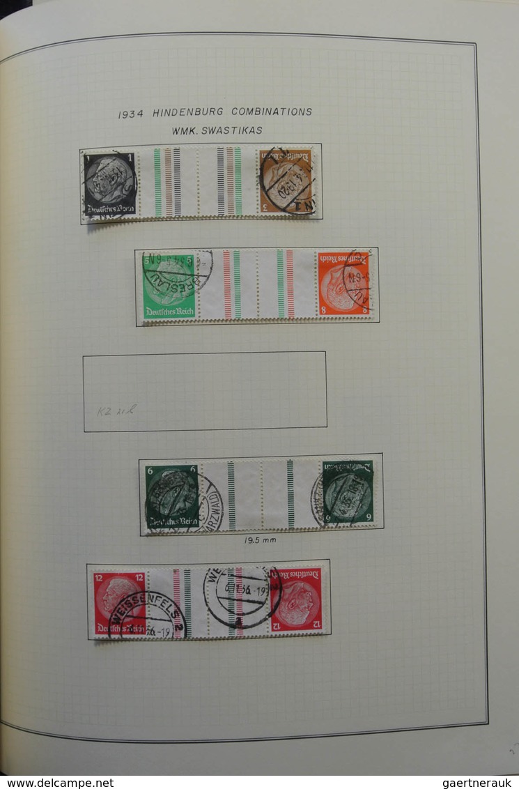 Deutsches Reich - Zusammendrucke: 1933-1942: Very well filled, used collection combinations of Germa