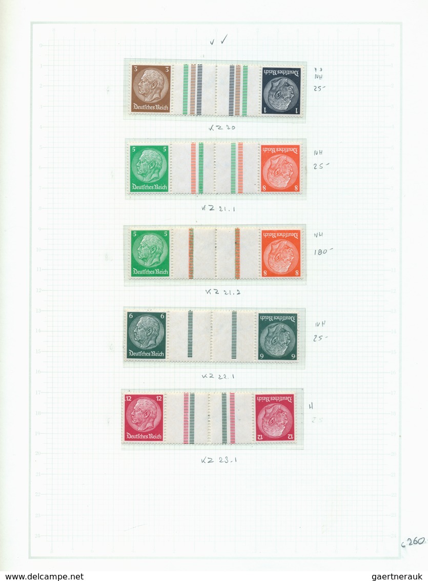 Deutsches Reich - Zusammendrucke: 1938/45, Sehr Saubere Ungebrauchte Und (meist) Postfrische Sammlun - Se-Tenant