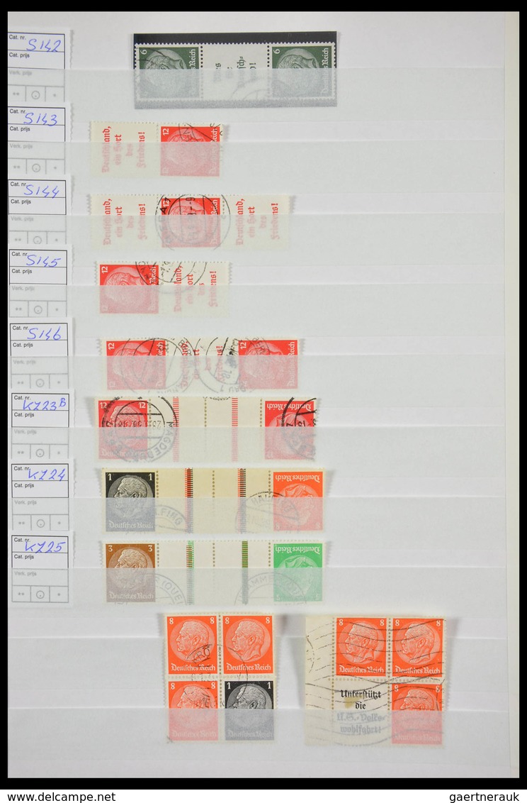 Deutsches Reich - Zusammendrucke: Beautiful, cancelled collection combinations of German Reich in fa