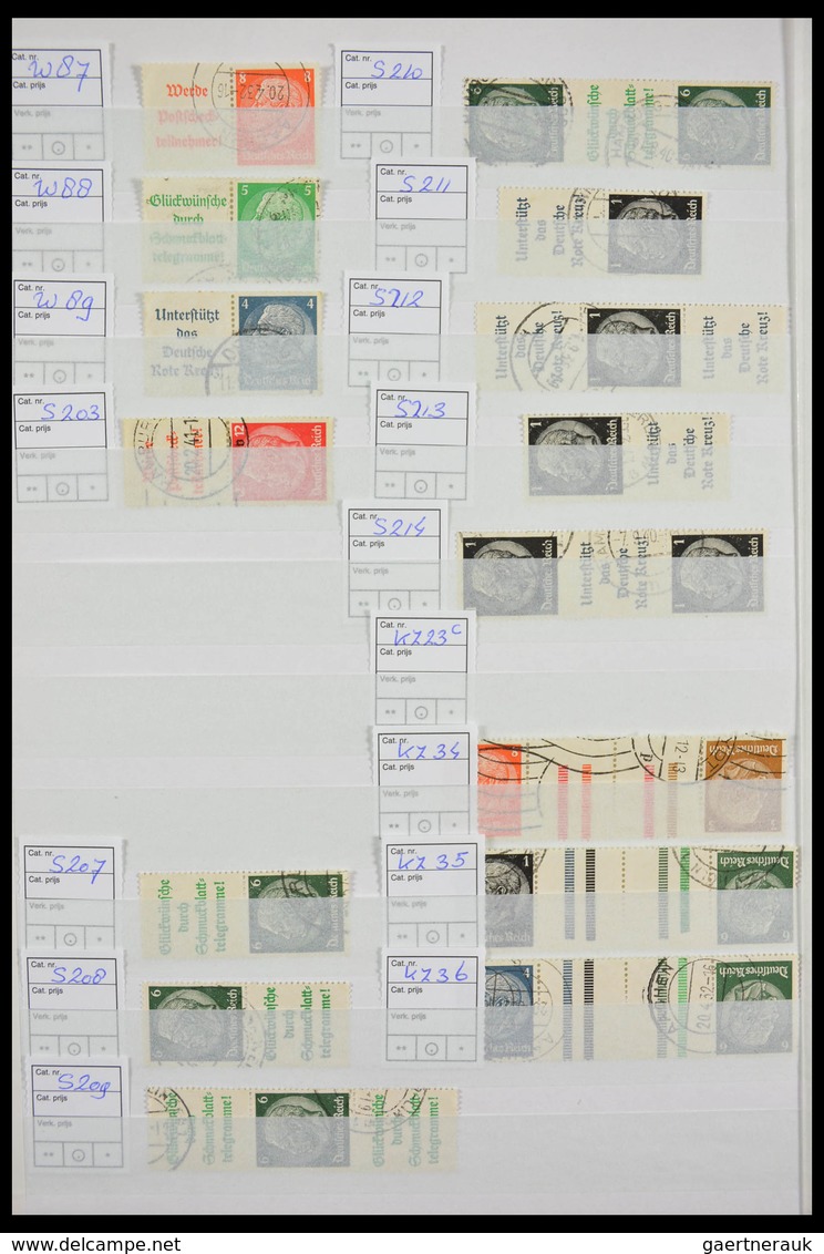 Deutsches Reich - Zusammendrucke: Beautiful, cancelled collection combinations of German Reich in fa