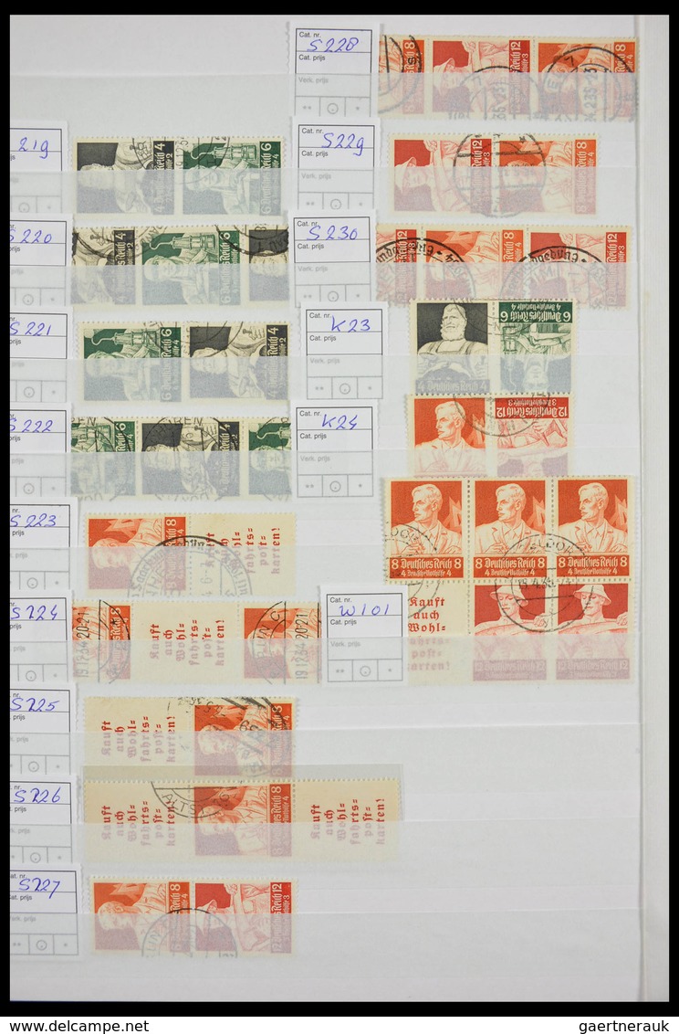 Deutsches Reich - Zusammendrucke: Beautiful, cancelled collection combinations of German Reich in fa