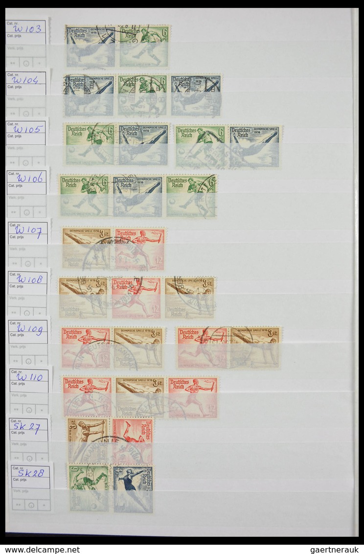 Deutsches Reich - Zusammendrucke: Beautiful, cancelled collection combinations of German Reich in fa