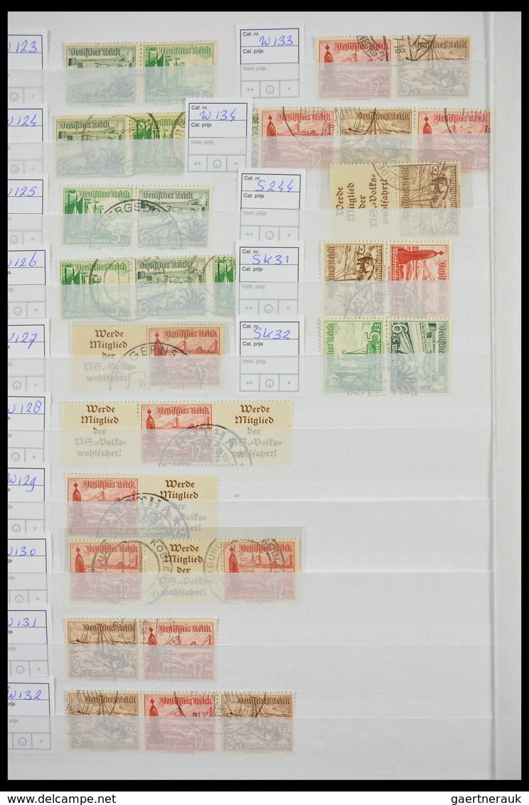 Deutsches Reich - Zusammendrucke: Beautiful, cancelled collection combinations of German Reich in fa