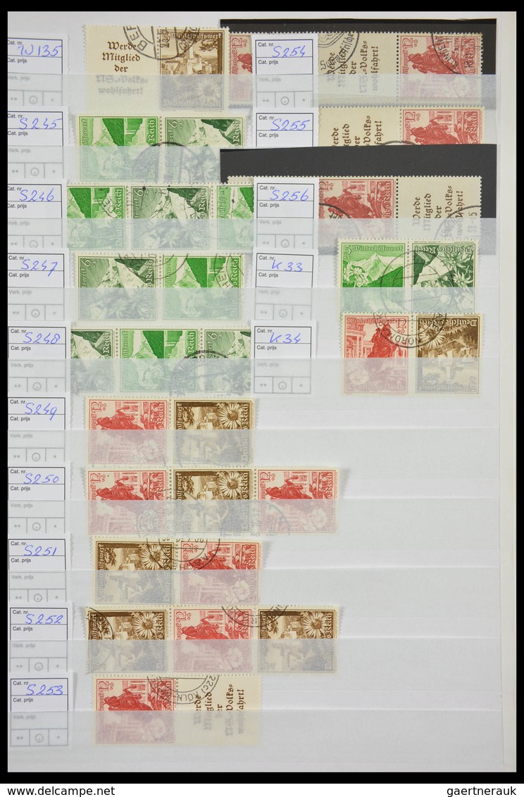 Deutsches Reich - Zusammendrucke: Beautiful, cancelled collection combinations of German Reich in fa