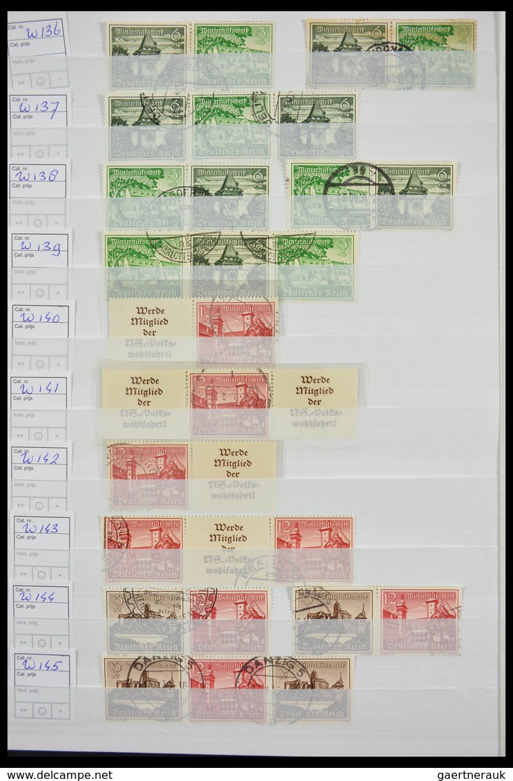 Deutsches Reich - Zusammendrucke: Beautiful, cancelled collection combinations of German Reich in fa