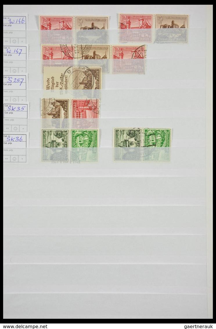 Deutsches Reich - Zusammendrucke: Beautiful, cancelled collection combinations of German Reich in fa