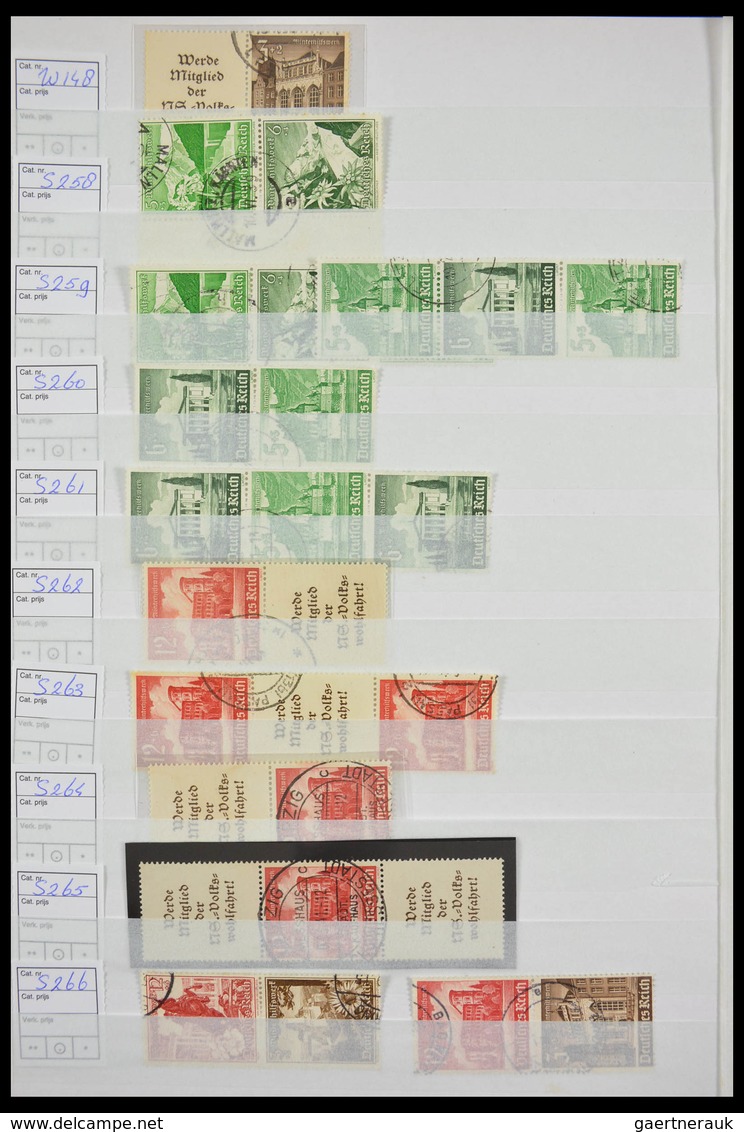 Deutsches Reich - Zusammendrucke: Beautiful, cancelled collection combinations of German Reich in fa