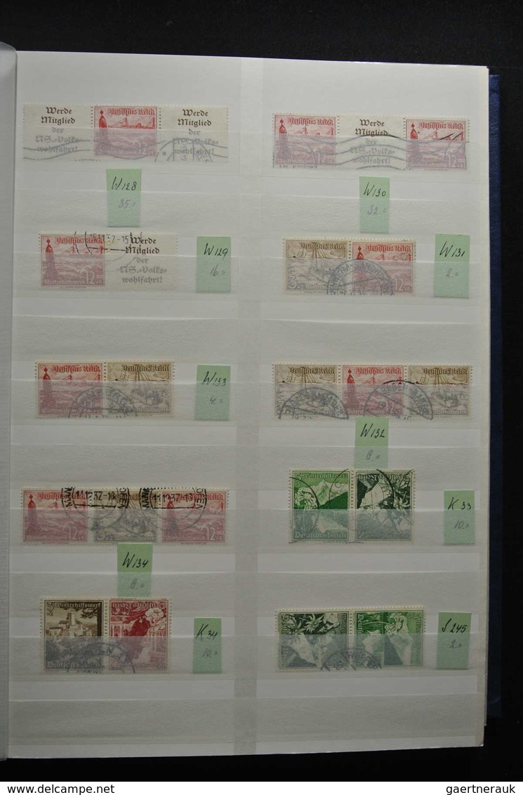 Deutsches Reich - Zusammendrucke: Beautiful, MNH, mint hinged but mostly used collection combination