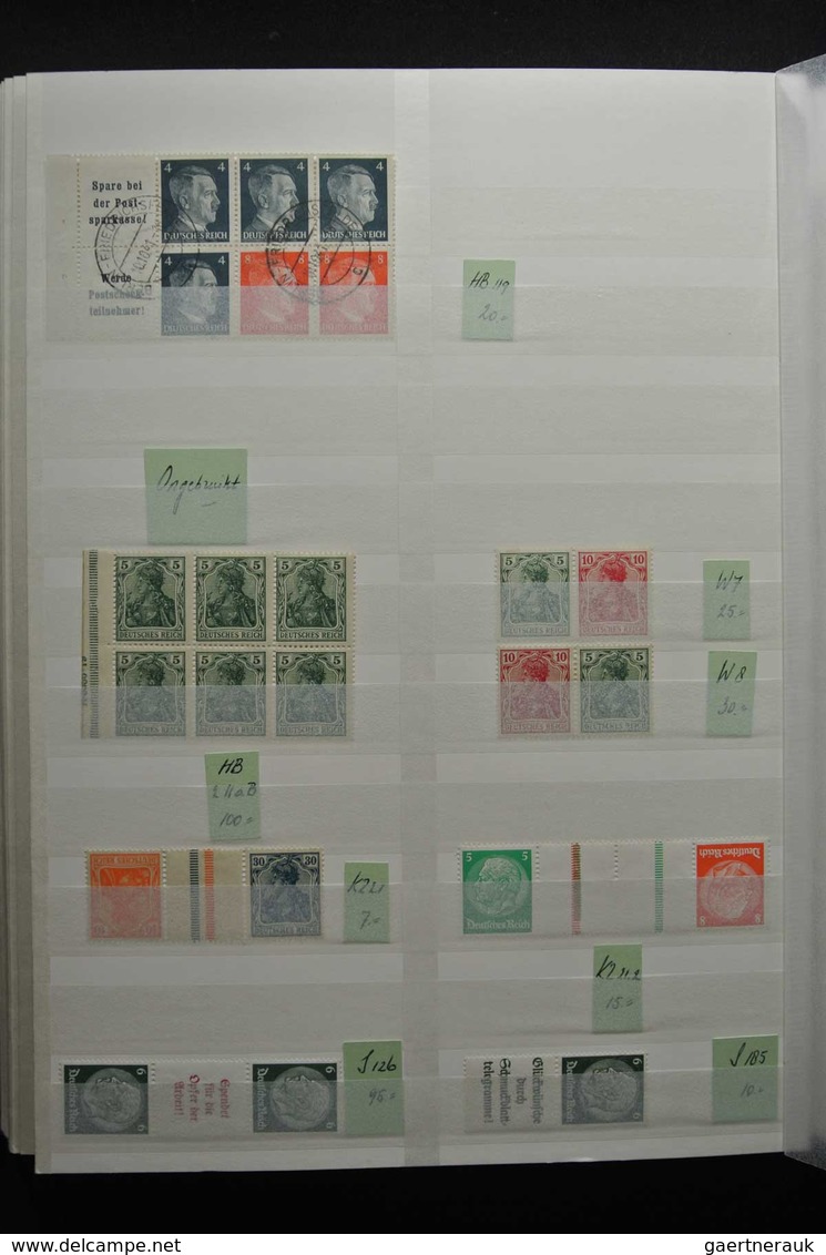 Deutsches Reich - Zusammendrucke: Beautiful, MNH, mint hinged but mostly used collection combination