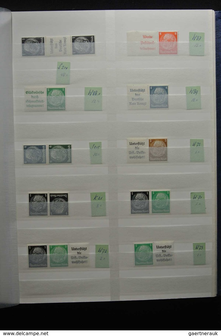 Deutsches Reich - Zusammendrucke: Beautiful, MNH, mint hinged but mostly used collection combination