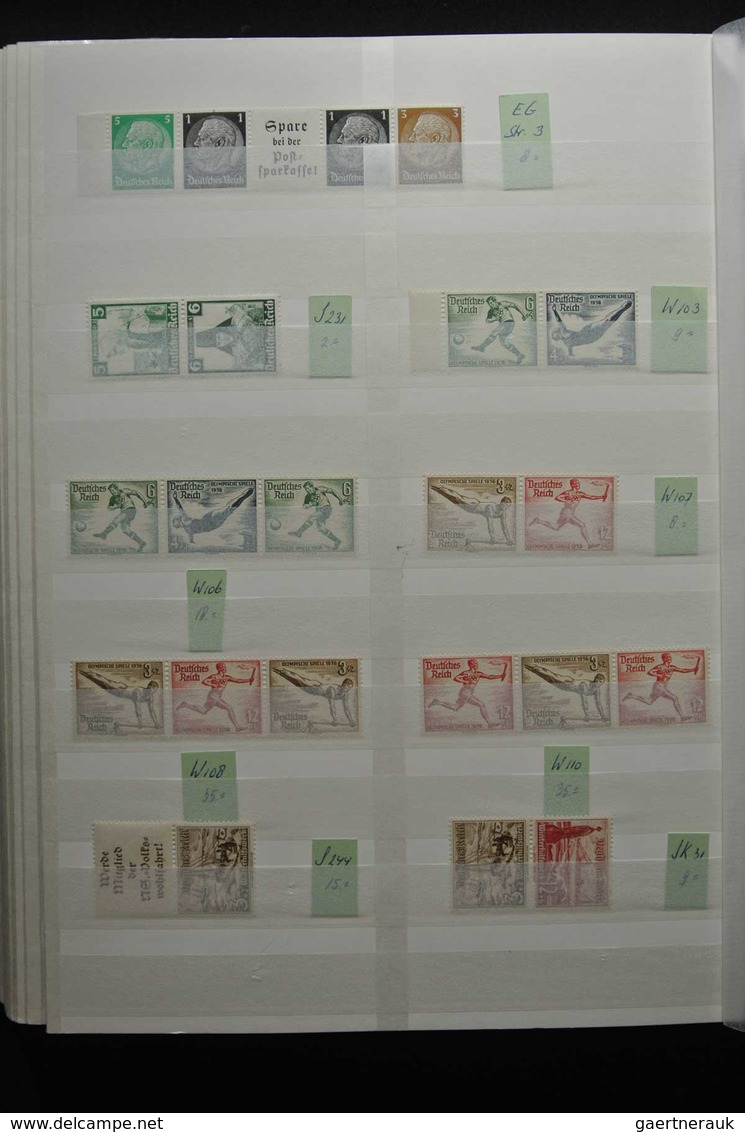 Deutsches Reich - Zusammendrucke: Beautiful, MNH, mint hinged but mostly used collection combination