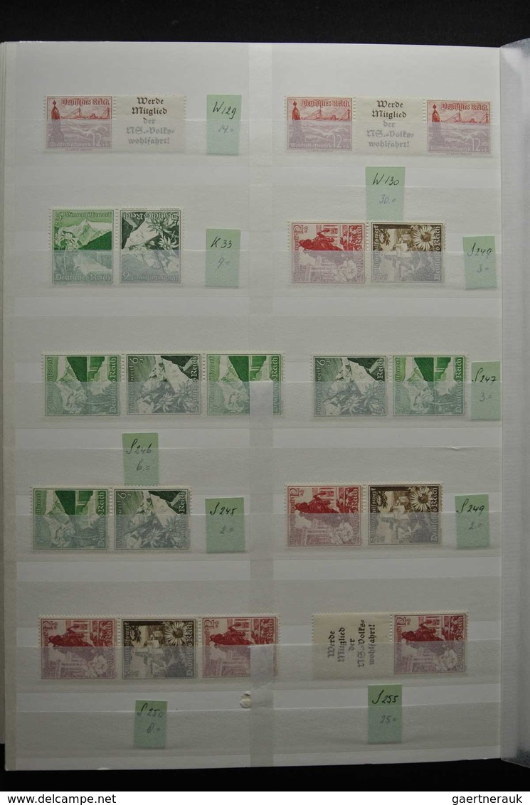 Deutsches Reich - Zusammendrucke: Beautiful, MNH, mint hinged but mostly used collection combination