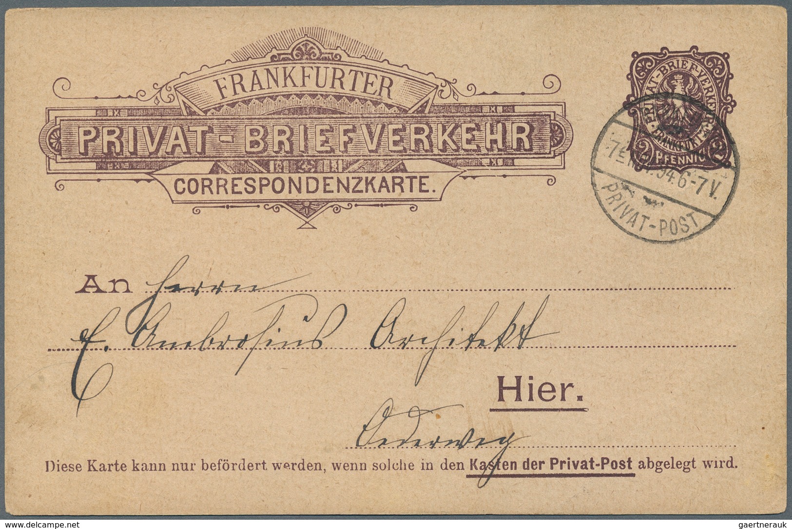 Deutsches Reich - Privatpost (Stadtpost): 1888/1900 (ca.), Posten Mit Ca. 60 Stadtpost-Briefen Und G - Privatpost