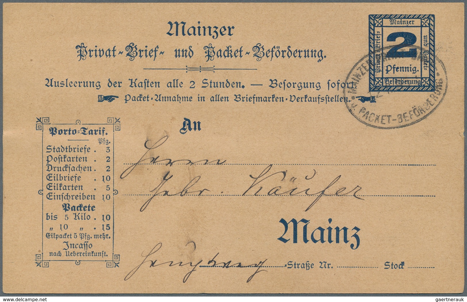 Deutsches Reich - Privatpost (Stadtpost): 1888/1900 (ca.), Posten Mit Ca. 60 Stadtpost-Briefen Und G - Postes Privées & Locales