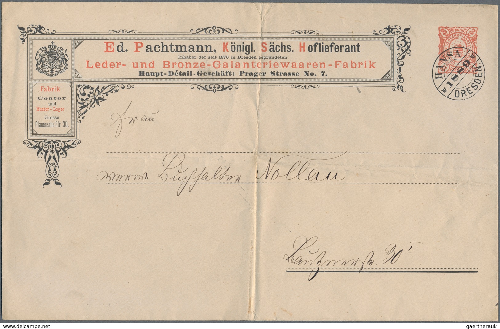 Deutsches Reich - Privatpost (Stadtpost): 1888/1900, Lot Von 30 Belegen Mit Schwerpunkt Dresden, Mei - Private & Local Mails