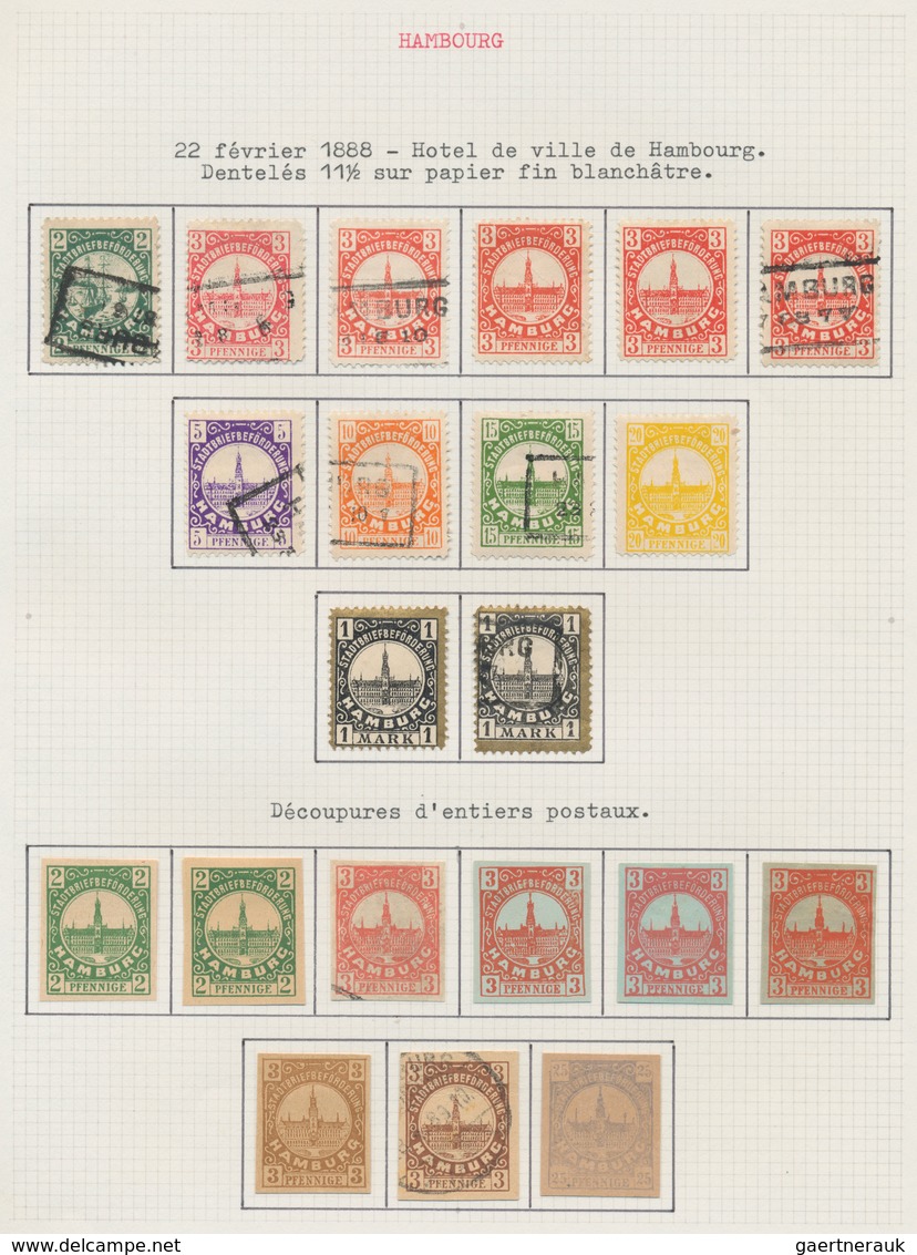 Deutsches Reich - Privatpost (Stadtpost): HAMBURG, Hammonia I, Stadtbriefbeförderung 1886/1889, Teil - Private & Local Mails