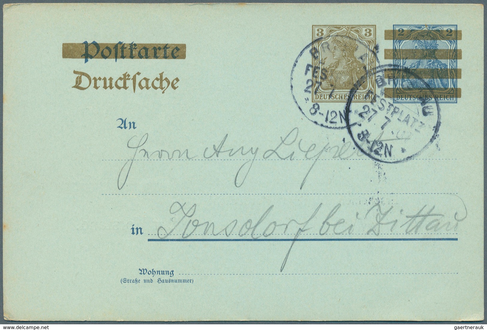 Deutsches Reich - Stempel: 1902/1914, 150 Ganzschenkarten Und -kartenbriefe Meist Ausgabe 1902 Mit D - Maschinenstempel (EMA)
