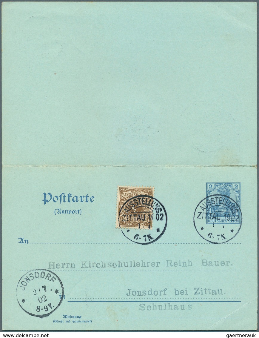 Deutsches Reich - Stempel: 1902/1914, 150 Ganzschenkarten und -kartenbriefe meist Ausgabe 1902 mit D