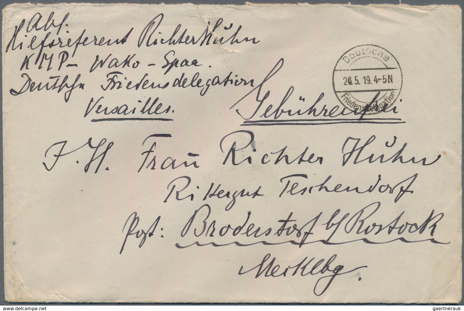 Deutsches Reich - Besonderheiten: 1919, 37 Feldpost-Umschläge, Sämtlich Vom "Hilfsreferent Richter H - Other & Unclassified