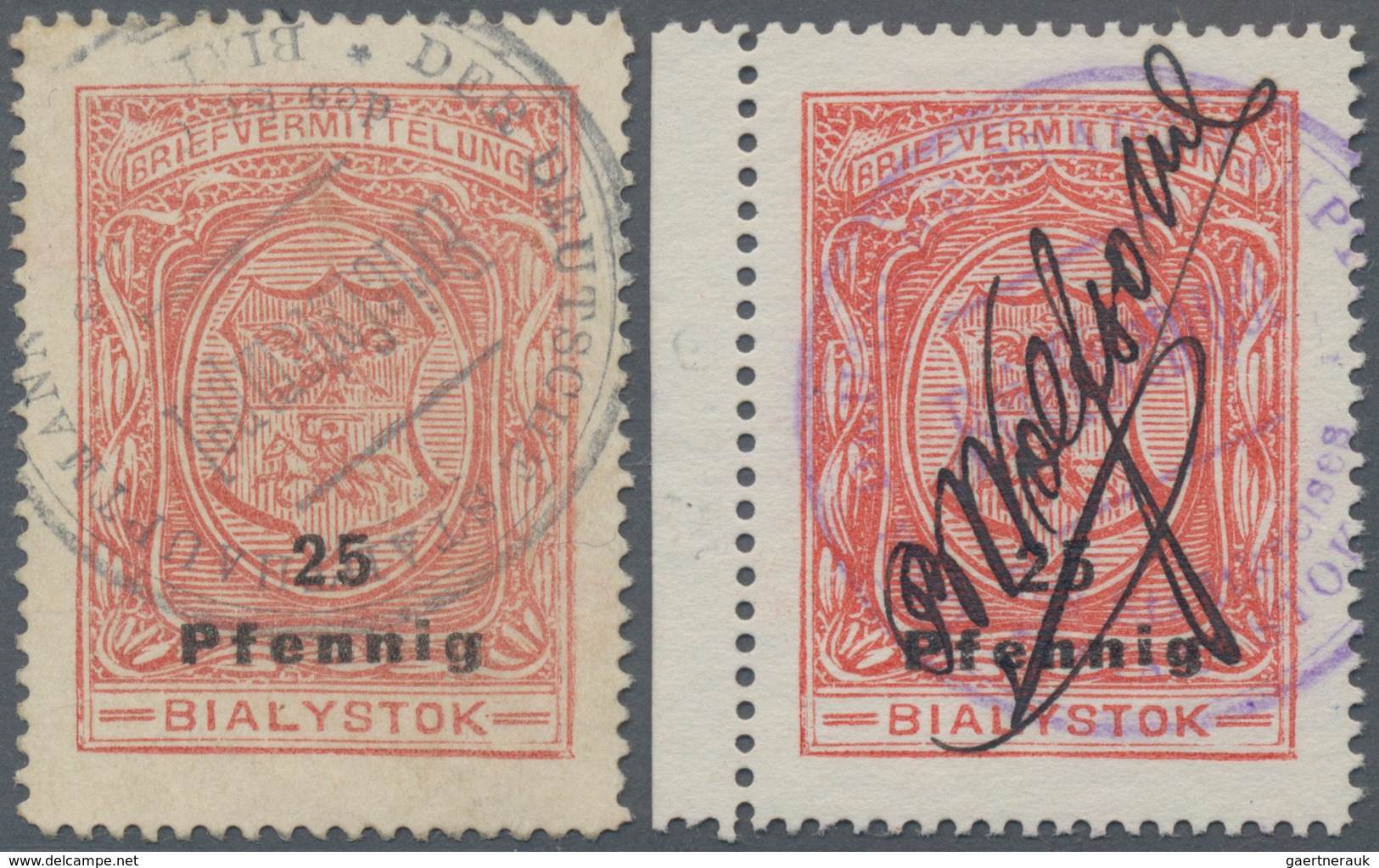 Deutsches Reich - Nebengebiete: 1915/1920, Besetzung/Abstimmungsgebiete Polen/Baltikum, Meist Gestem - Collections