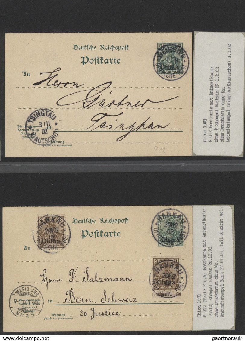 Deutsche Auslandspostämter: 1900/1913, Sammlung Von 39 Gebrauchten Und Ungebrauchten Ganzsachen Chin - Other & Unclassified