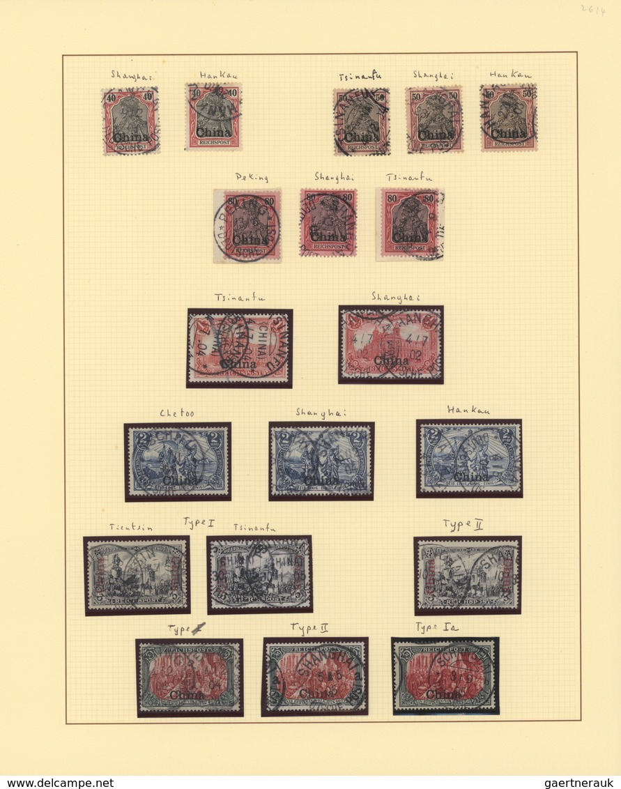 Deutsche Post In China: 1888/1914, Gestempelte Sammlung Ab Vorläufer-Ausgaben Mit Einigen Kpl. Und B - China (offices)