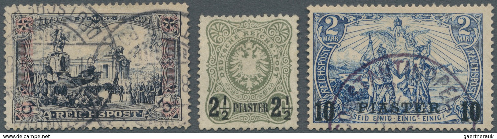 Deutsche Post In Der Türkei: 1890/1918 (ca.), Partie Von Ca. 160 Verkaufsfertig Ausgepreiste Steckka - Deutsche Post In Der Türkei