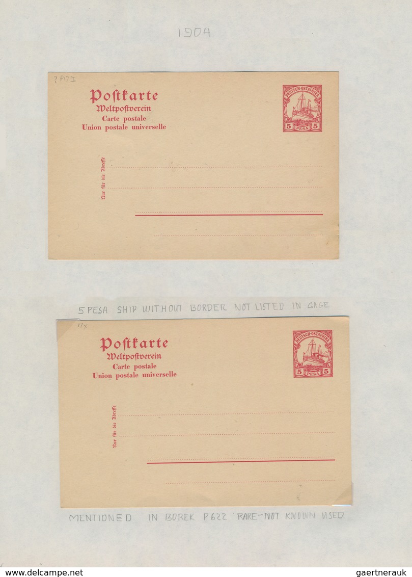 Deutsche Kolonien: 1892/1917 Sammlung Von Ca. 276 Fast Ausschliesslich Ungebrauchten Ganzsachenkarte - Sonstige & Ohne Zuordnung