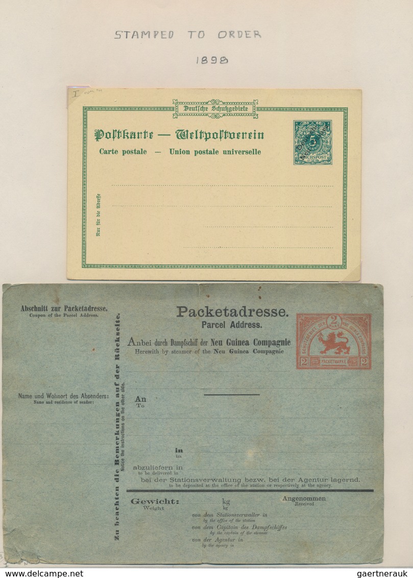 Deutsche Kolonien: 1892/1917 Sammlung Von Ca. 276 Fast Ausschliesslich Ungebrauchten Ganzsachenkarte - Other & Unclassified