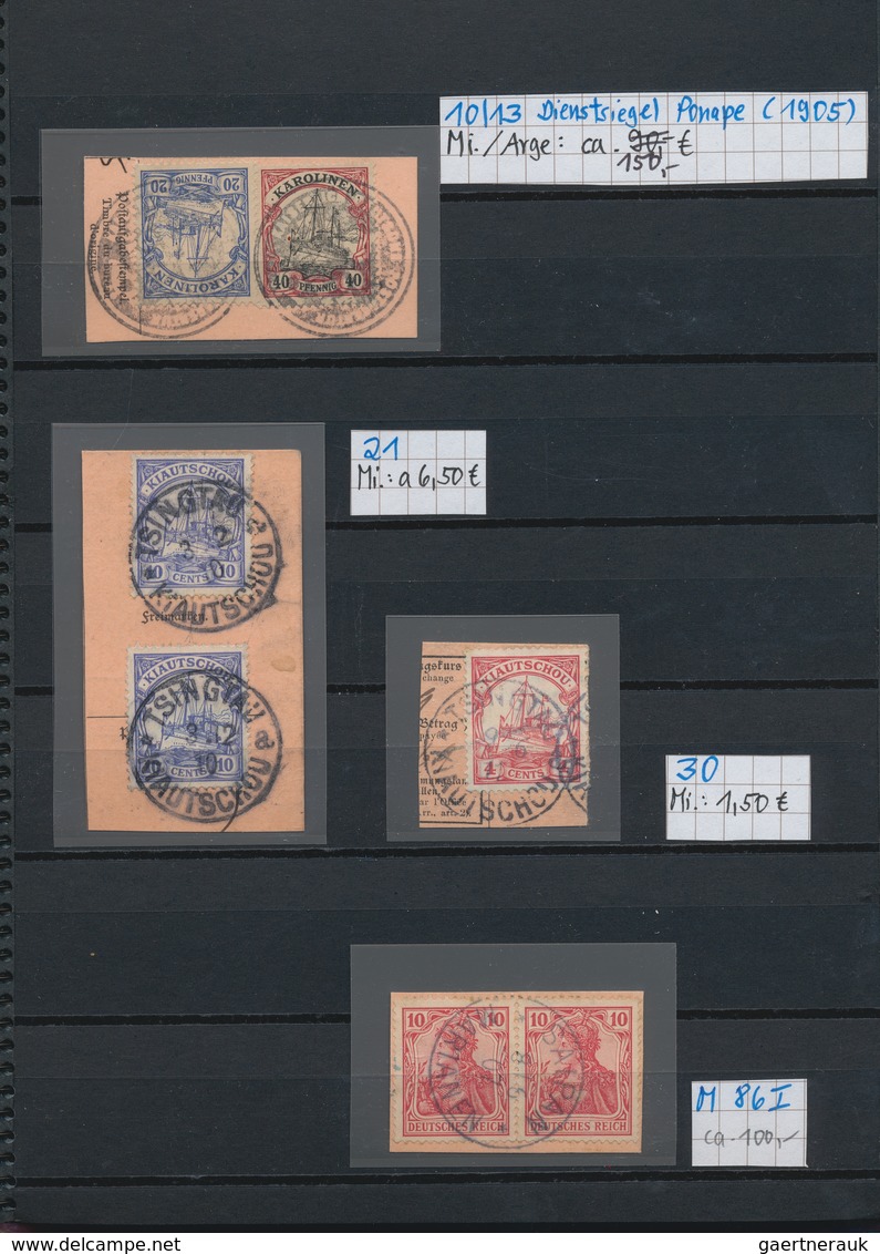 Deutsche Kolonien: 1895/1914, Kleines Hawid-Einsteckbuch Mit 32 Postanweisungs- Und Paketkartenaussc - Other & Unclassified