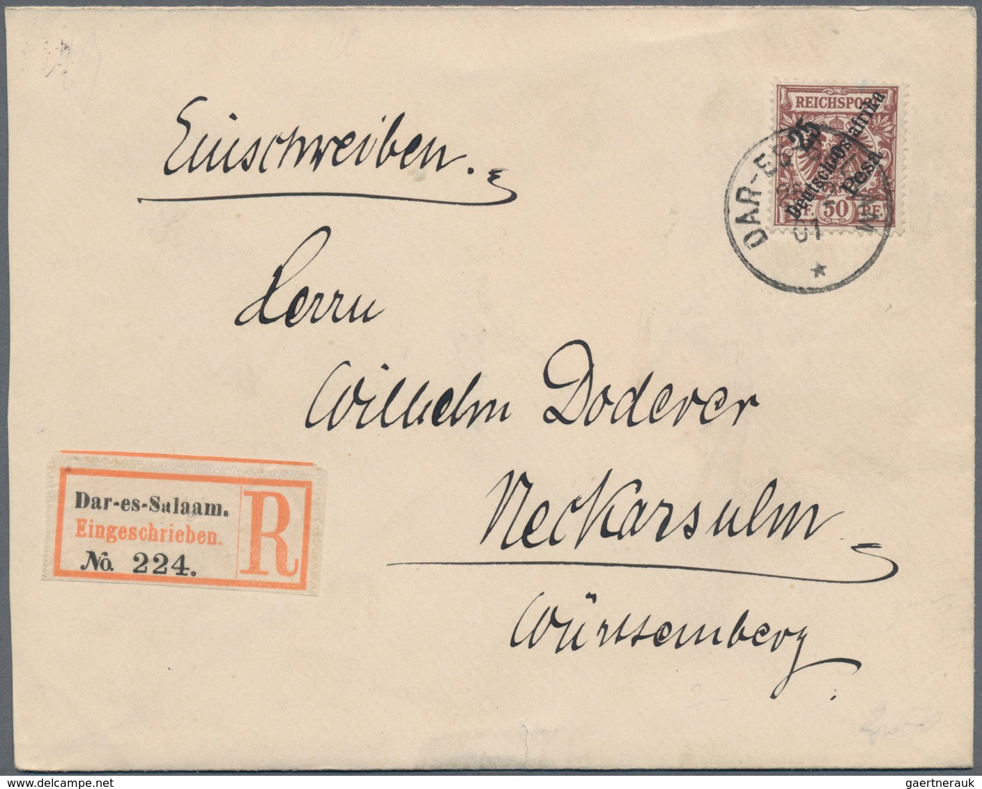 Deutsch-Ostafrika: 1892/1916, interessanter Posten mit fast 60 Briefen und Karten, dabei u.a. besser