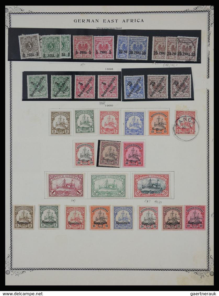 Deutsch-Ostafrika: 1893-1918: Mostly Mint Hinged Collection German East Africa  1893-1918 On Albumpa - German East Africa