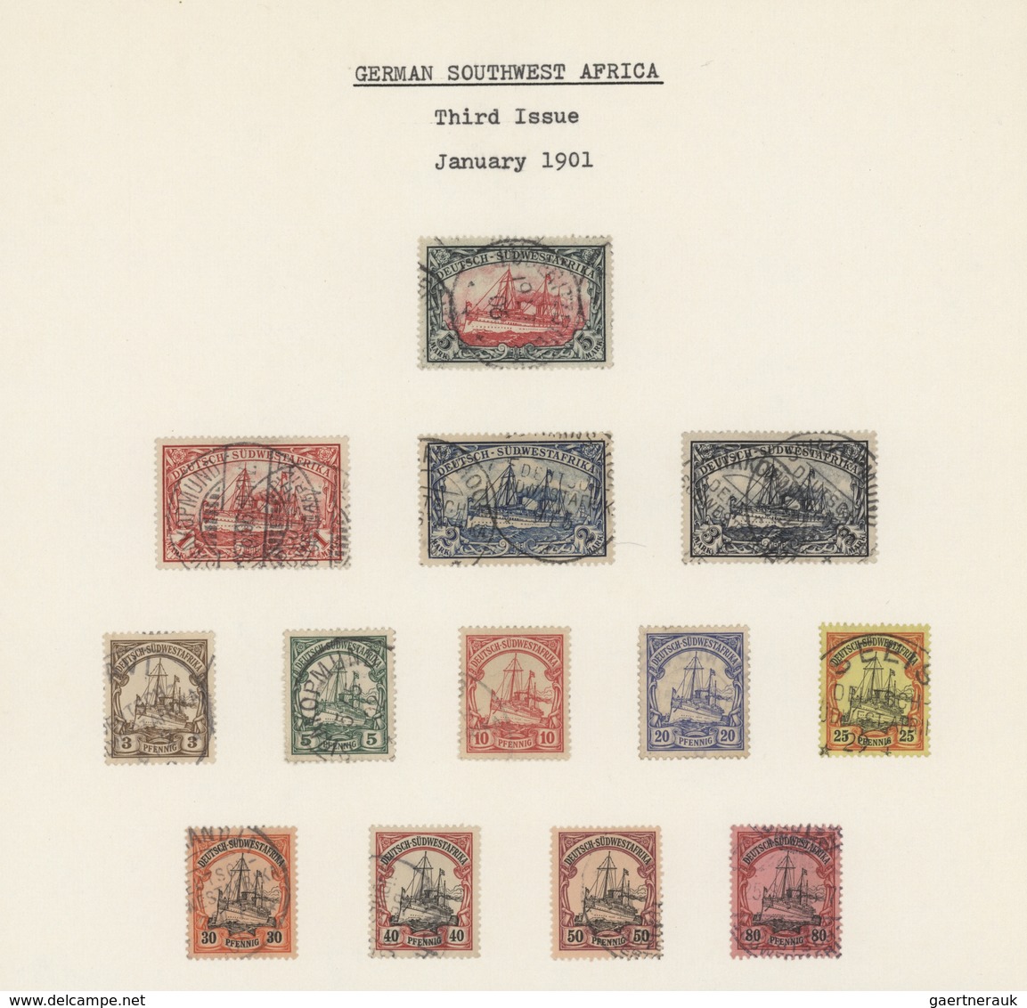 Deutsch-Südwestafrika: 1897/1919, Meist Gestempelte Sammlung Mit U.a. Mi.-Nr. 11-21 B Und Mi.-Nr. 39 - German South West Africa