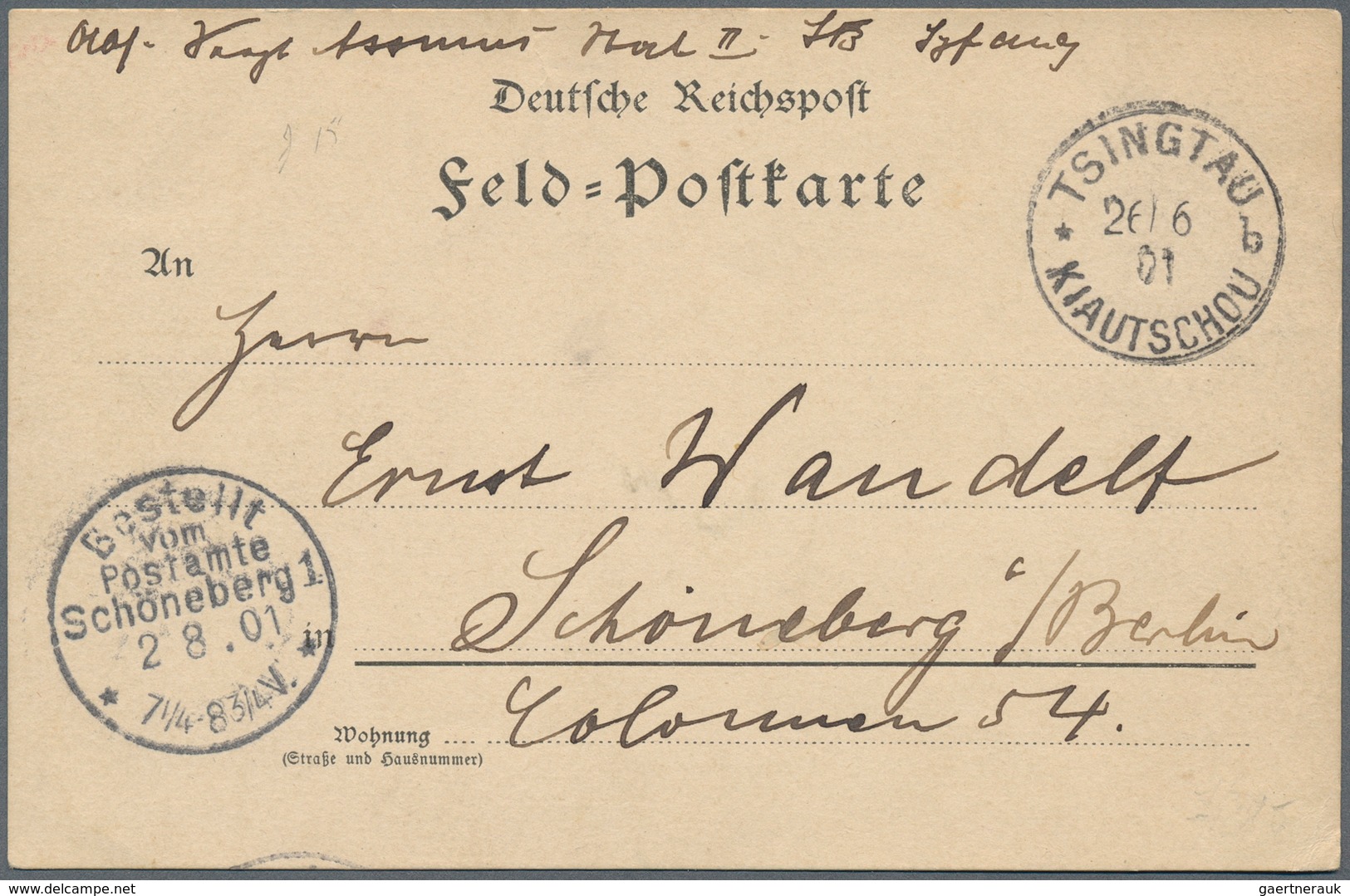 Deutsche Kolonien - Kiautschou: 1898/1912, Partie Mit 17 Belegen Inkl. Ungebrauchter Ganzsachenkarte - Kiautschou