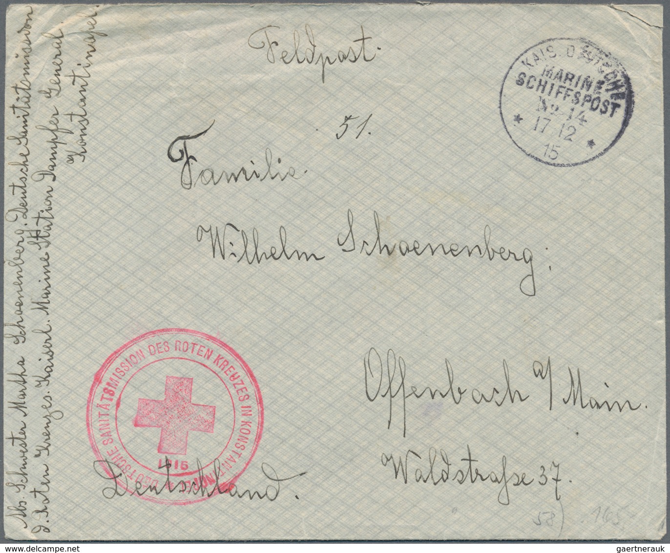 Militärmission: 1915/1918, Bestand Von 38 FP-Belegen Militärmission In Der Türkei Und Dt. Feldpost J - Deutsche Post In Der Türkei