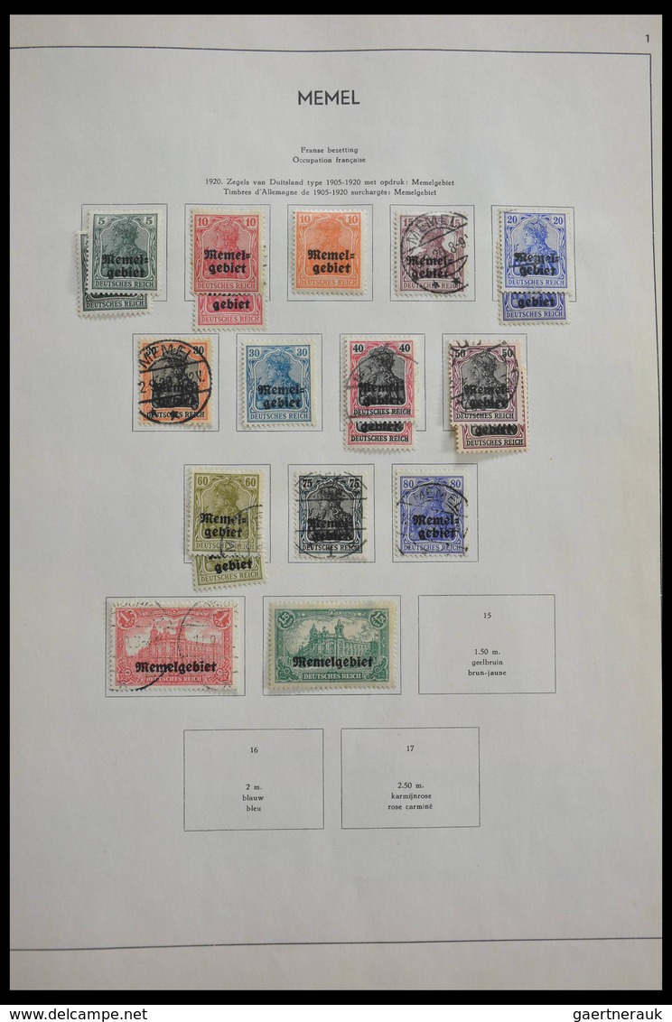 Deutsche Abstimmungsgebiete: 1914-1959: Well filled, MNH, mint hinged and used collection German ter
