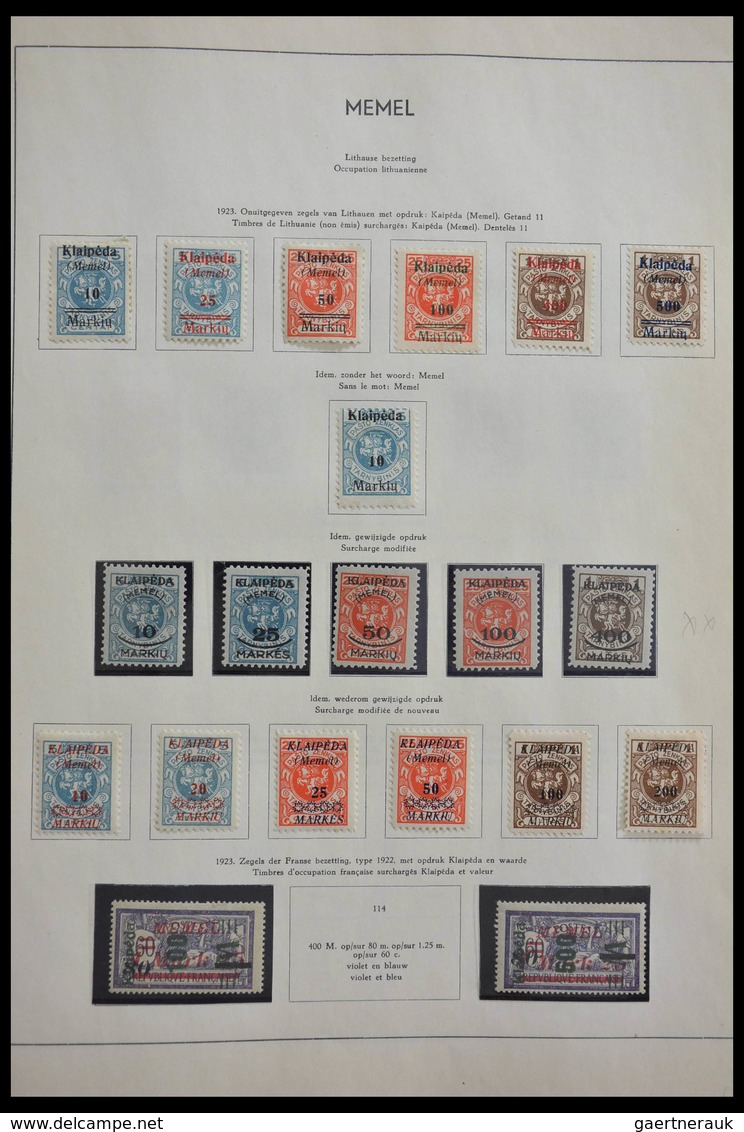 Deutsche Abstimmungsgebiete: 1914-1959: Well filled, MNH, mint hinged and used collection German ter