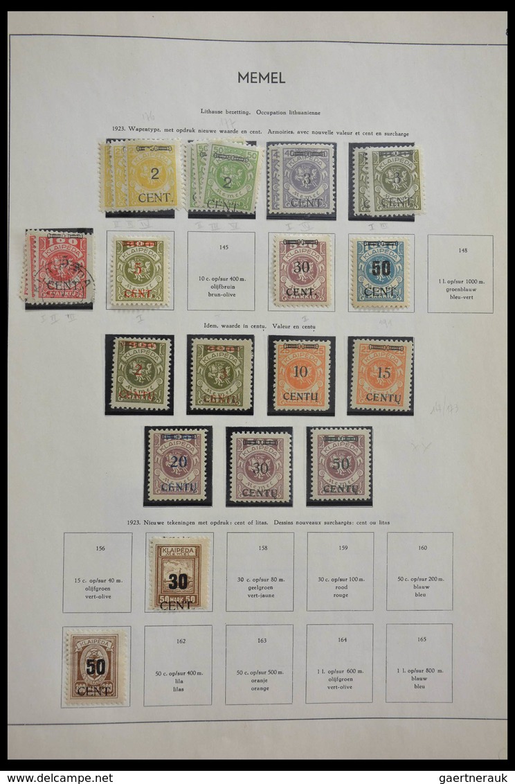 Deutsche Abstimmungsgebiete: 1914-1959: Well filled, MNH, mint hinged and used collection German ter