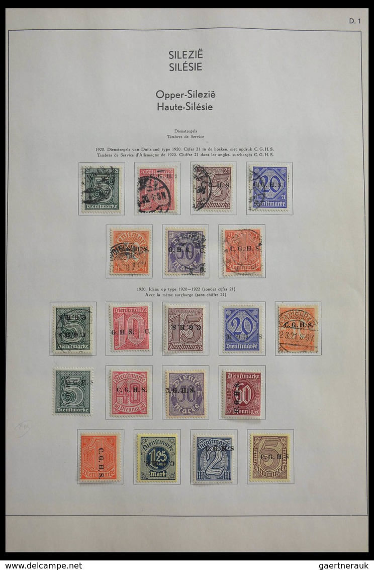 Deutsche Abstimmungsgebiete: 1914-1959: Well filled, MNH, mint hinged and used collection German ter