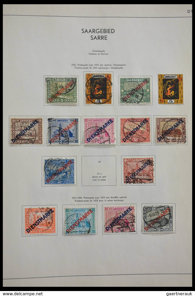 Deutsche Abstimmungsgebiete: 1914-1959: Well filled, MNH, mint hinged and used collection German ter