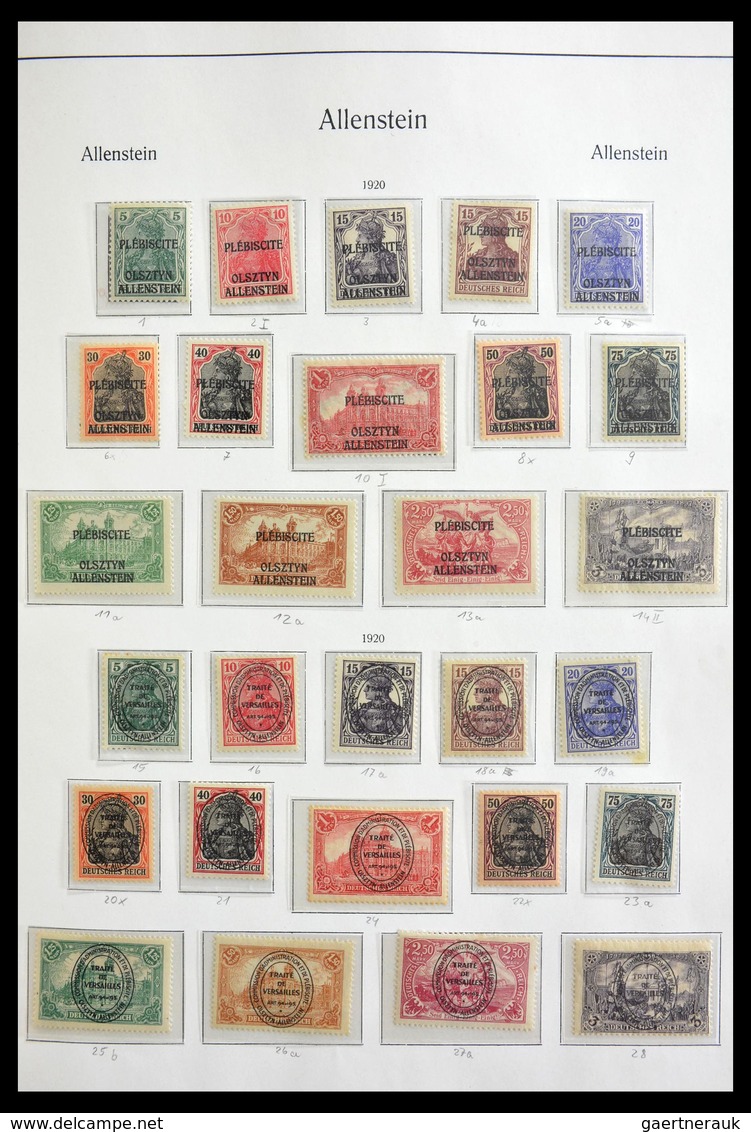 Deutsche Abstimmungsgebiete: 1919-1920: Specialised, MNH, Mint Hinged And Used Collection German Ter - Sonstige & Ohne Zuordnung