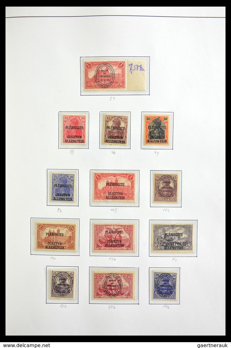 Deutsche Abstimmungsgebiete: 1919-1920: Specialised, MNH, mint hinged and used collection german ter