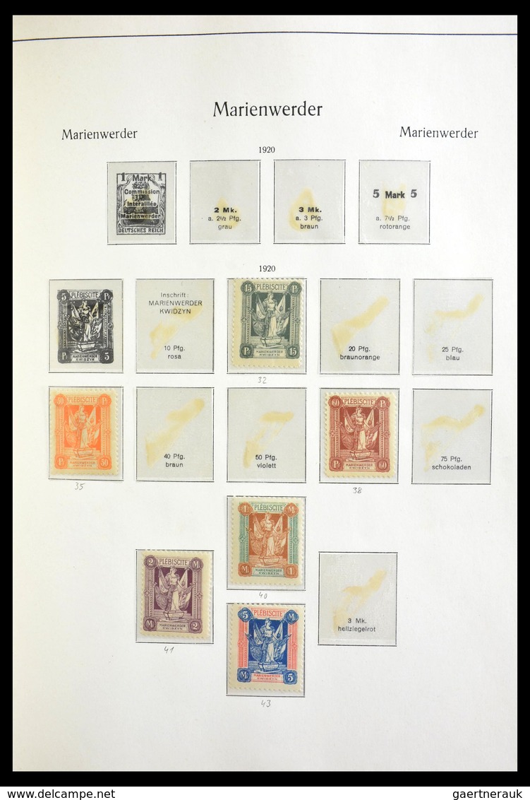 Deutsche Abstimmungsgebiete: 1919-1920: Specialised, MNH, mint hinged and used collection german ter