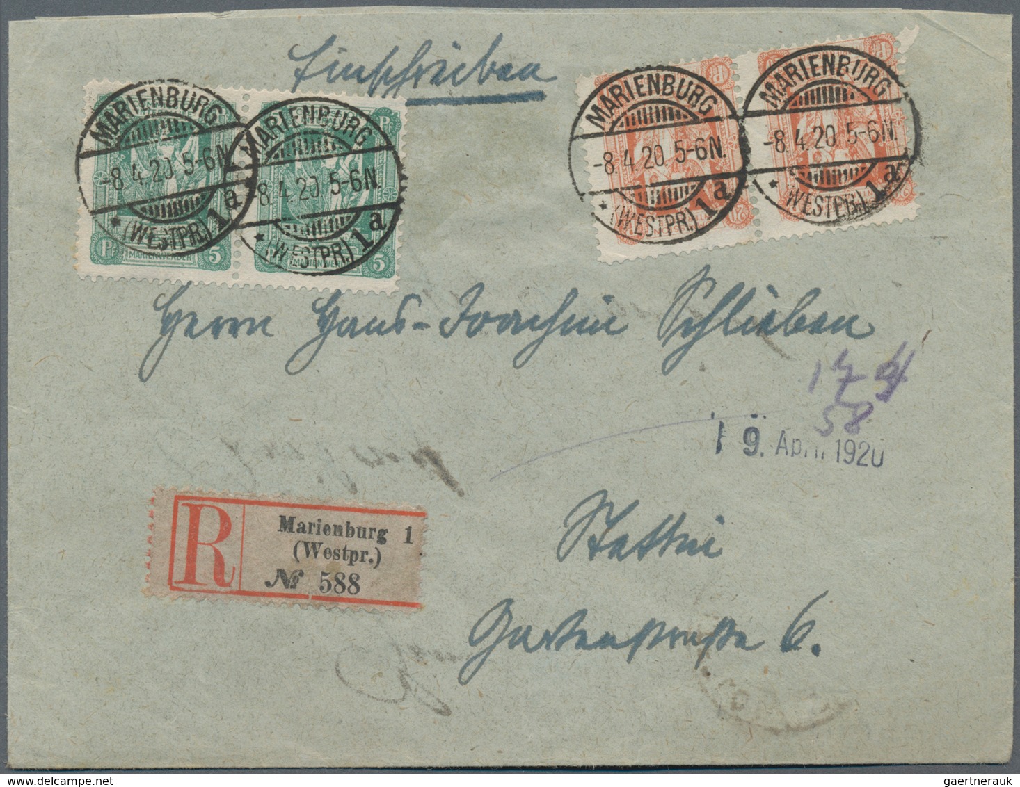 Deutsche Abstimmungsgebiete: Marienwerder: 1850/1932 (ca.), Nette Partie Von 16 Belegen (incl. Etwas - Other & Unclassified